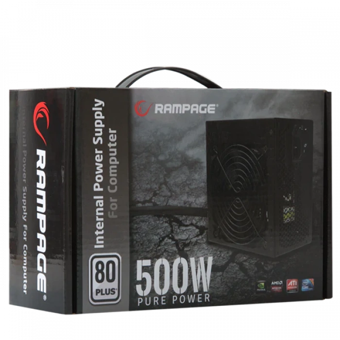 RAMPAGE RMP-500-80P 500W 80 PLUS 12cm POWER SUPPLY