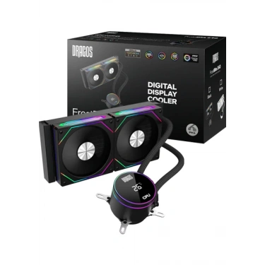 DRAGOS FROSTBİTE 240 BLACK INTEL&AMD 240MM ISI GÖSTERGELİ ARGB SIVI SOĞUTUCU