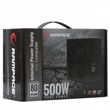 RAMPAGE RMP-500-80P 500W 80 PLUS 12cm POWER SUPPLY