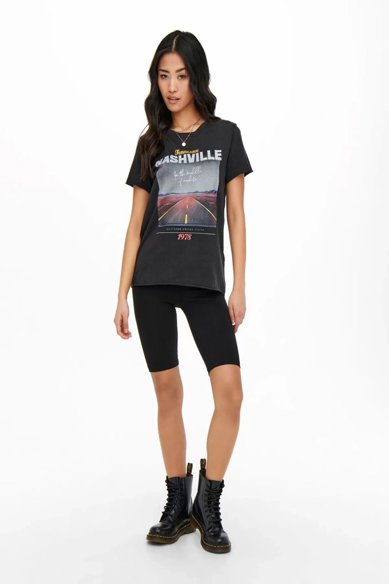 Only 15174969 Bayan Sort Tayt - Siyah