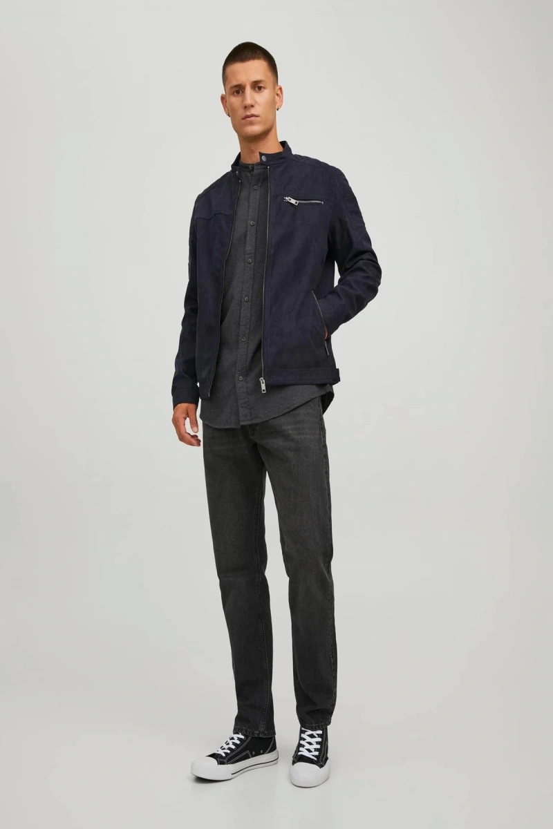 Jack&jones 12147218 Erkek Mont - Siyah Nubuk