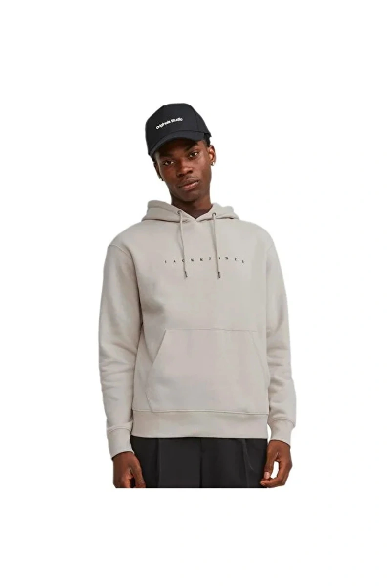 Jack&jones 12233972 Kapsonlu Erkek Sweat - Bej
