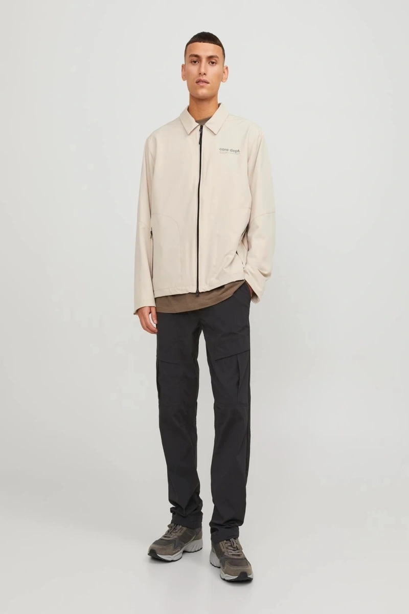 Jack&jones 12248997 Erkek Ince Kumaş Kargo Pantolon - Siyah