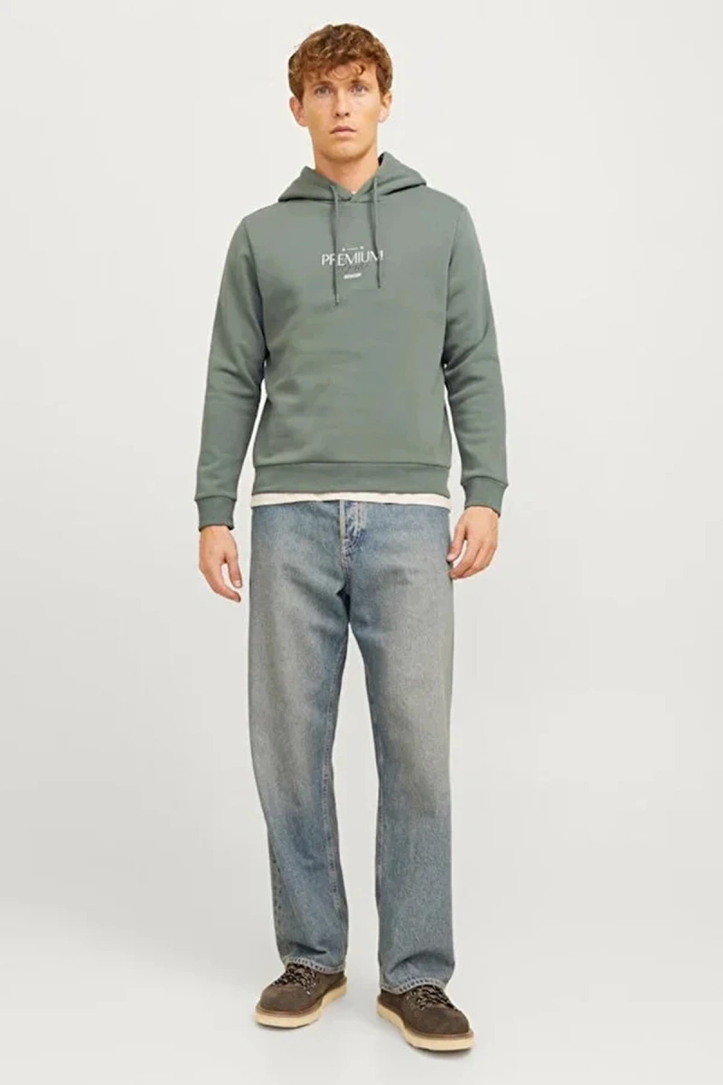 Jack&jones 12271193 Kapsonlu Erkek Sweat - Yesil