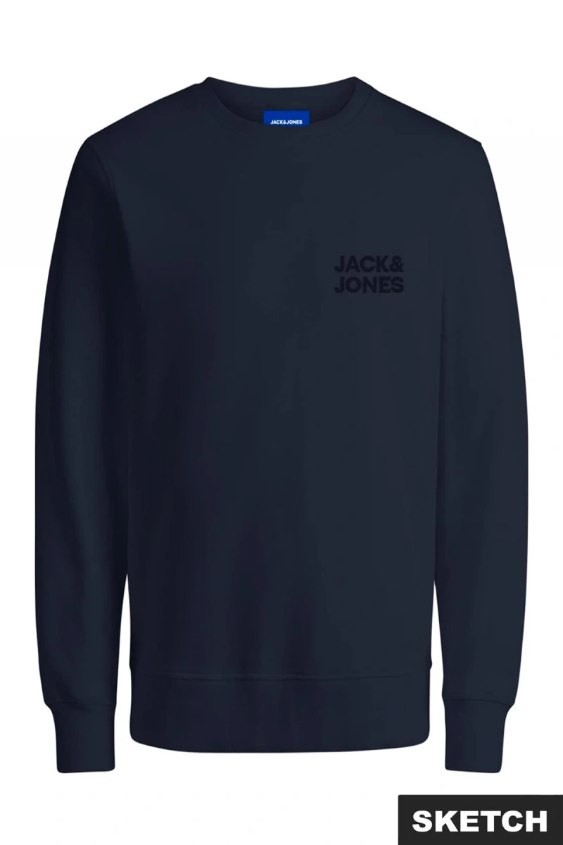 Jack&jones 12290659 0 Yaka Erkek Sweat - Lacivert