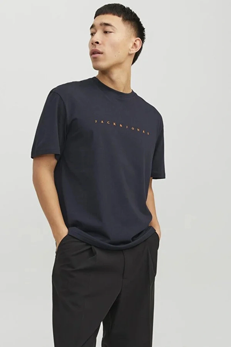 Jack&jones 12234746 0 Yaka Erkek Tshirt - Lacivert
