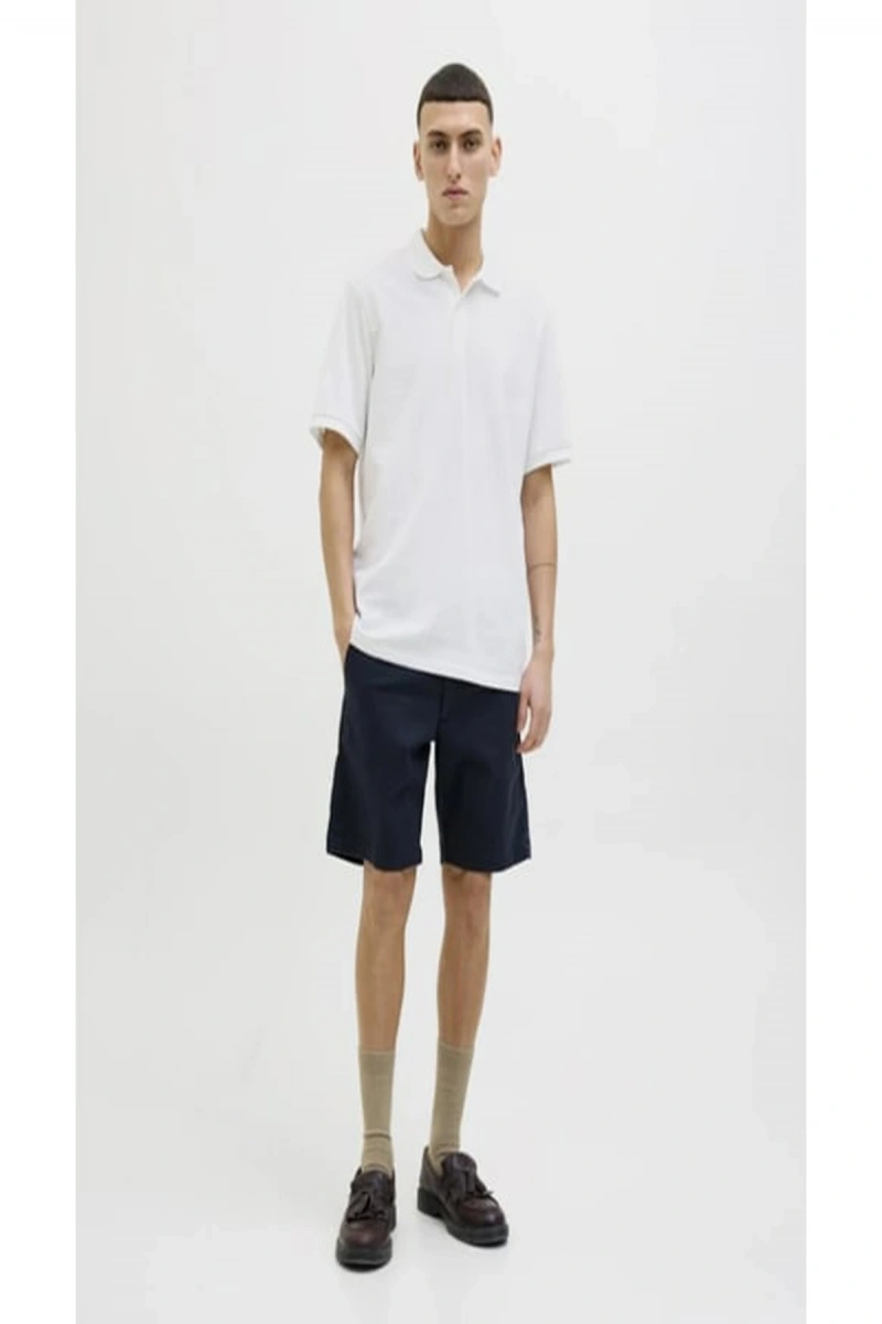 Jack&Jones 12270150 Yakali Erkek Tshirt - Beyaz