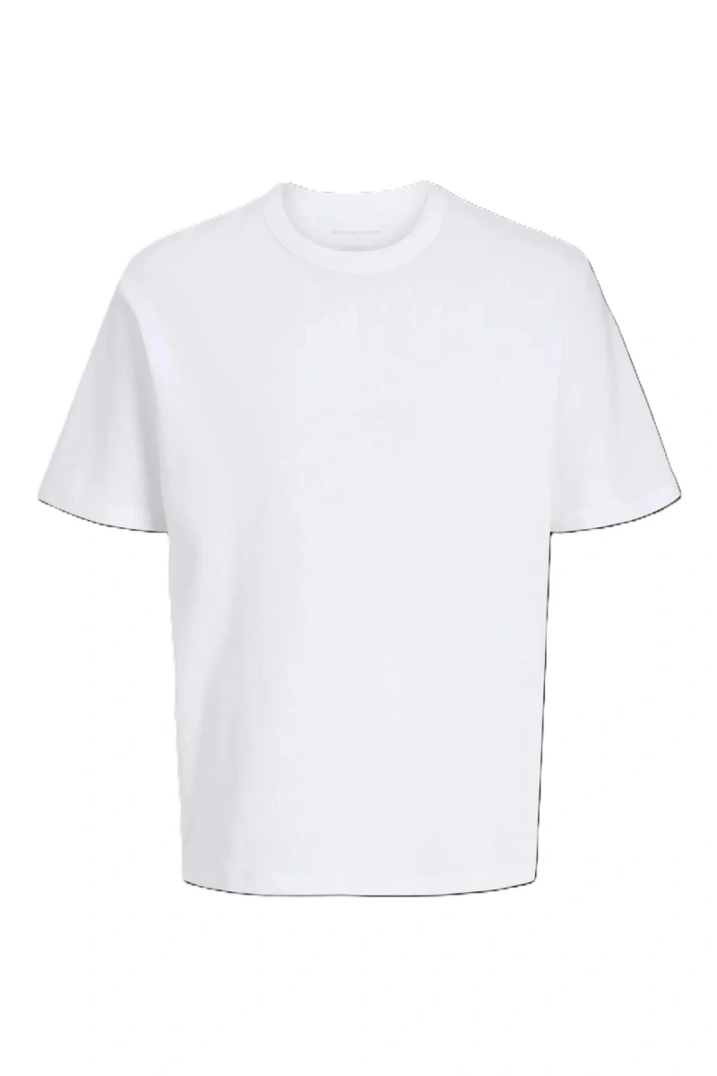 Jack&Jones 12289941 0 Yaka Erkek Tshirt - Beyaz