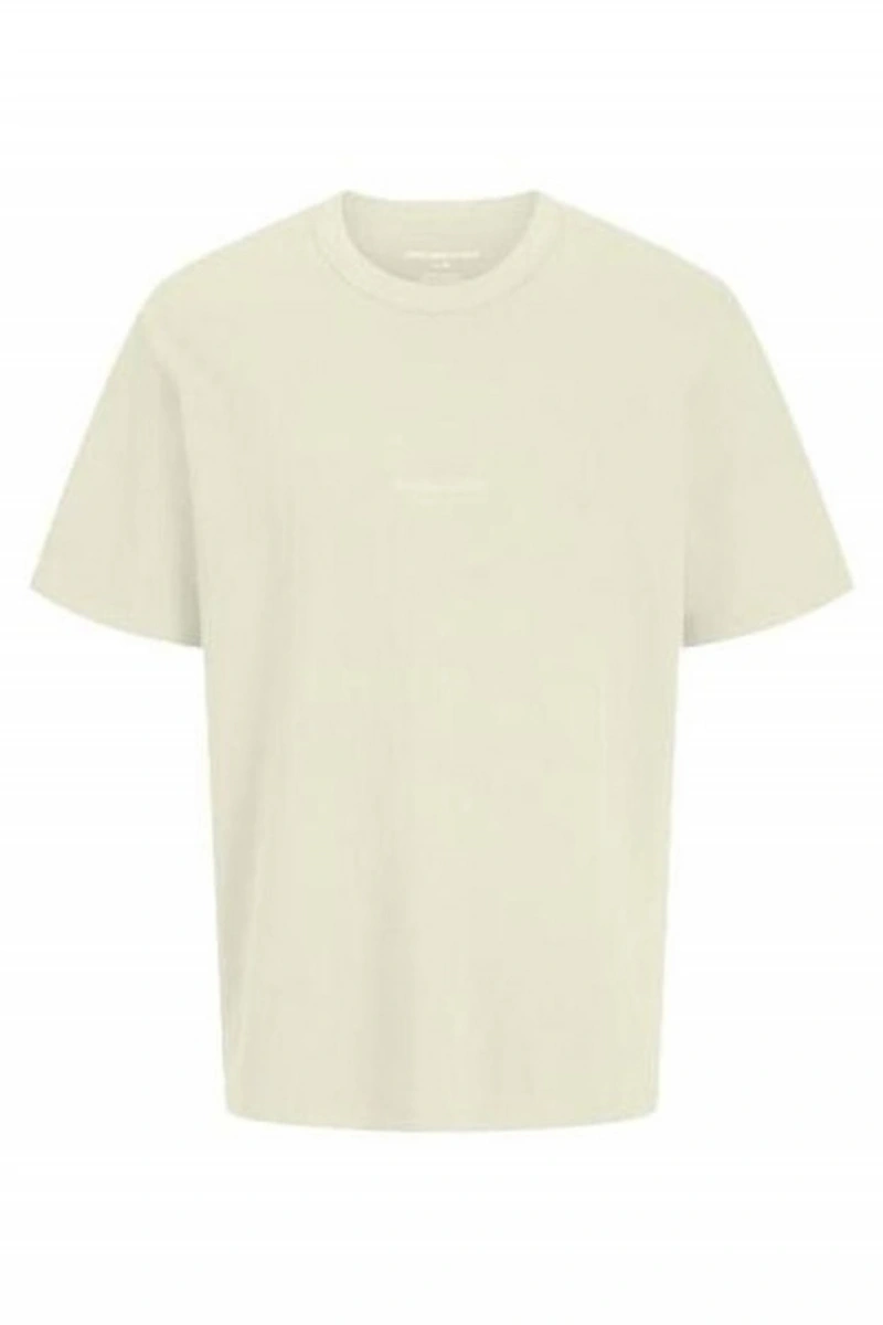 Jack&Jones 12289941 0 Yaka Erkek Tshirt - Krem