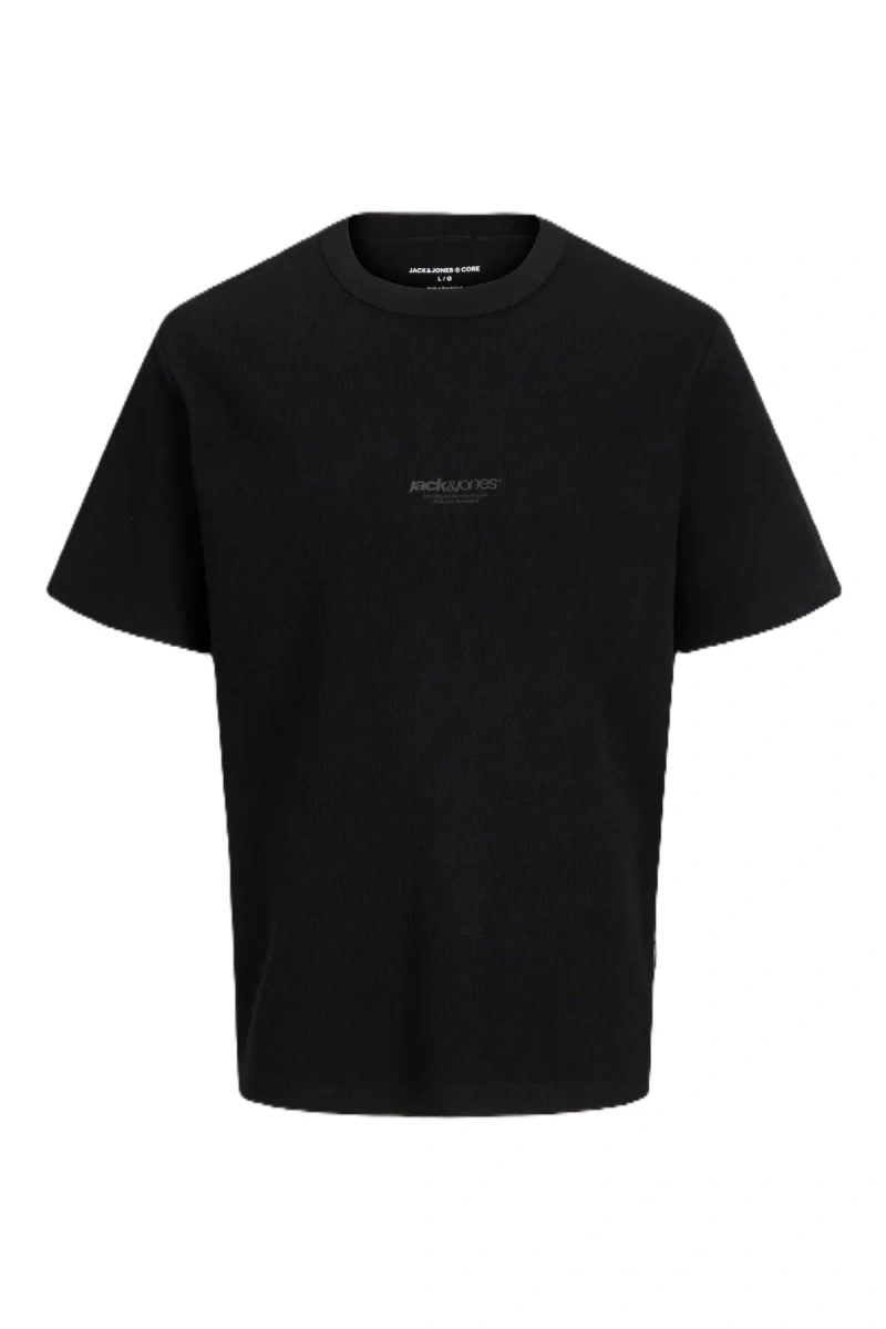 Jack&Jones 12289941 0 Yaka Erkek Tshirt - Siyah