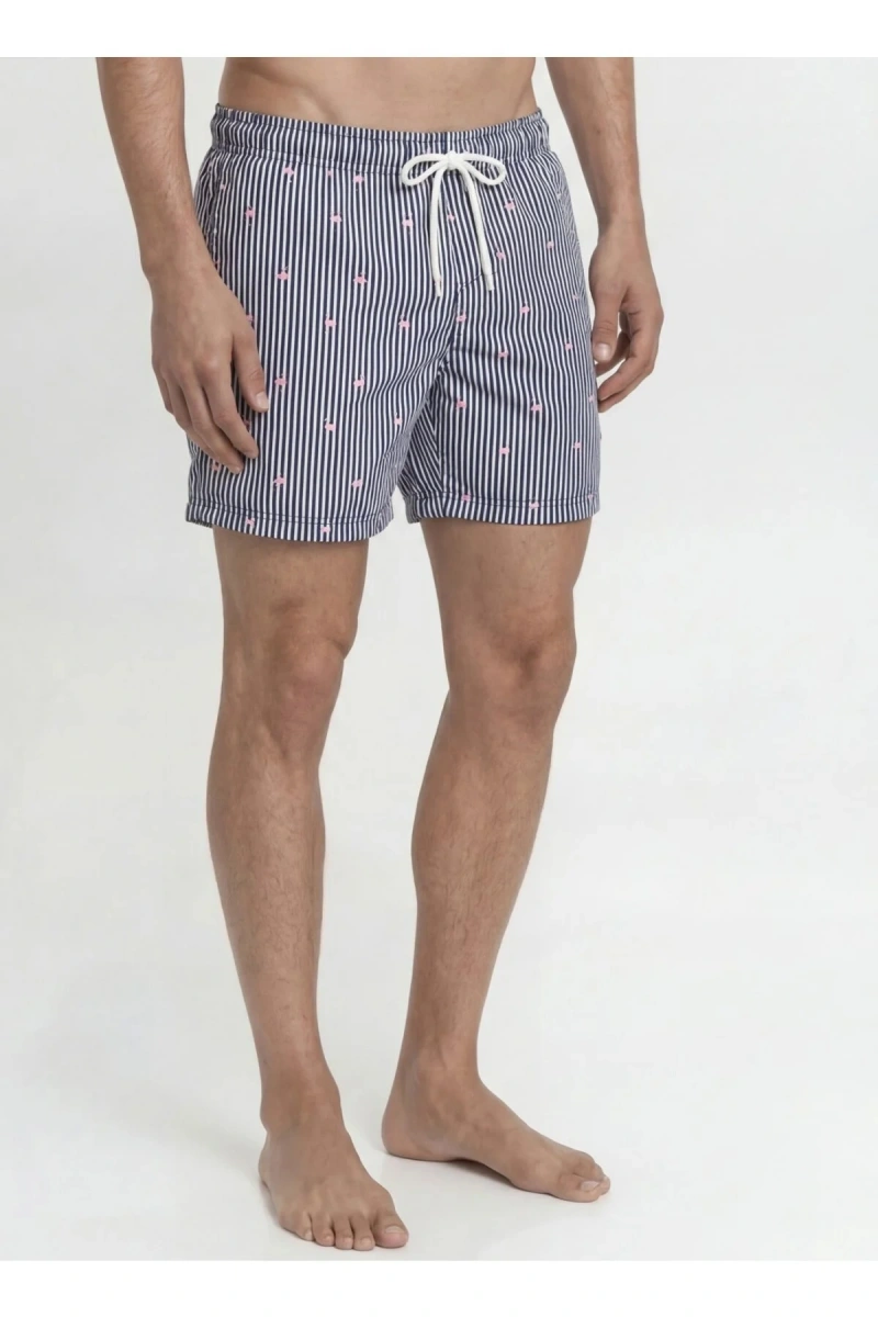 Jack&Jones 12291425 Erkek Sort - Lacivert Cizg