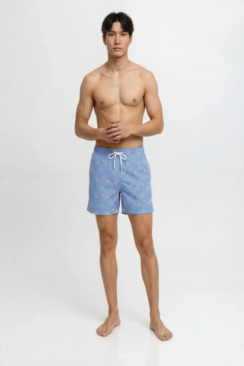 Jack&Jones 12291425 Erkek Sort - Mavi Cizgili