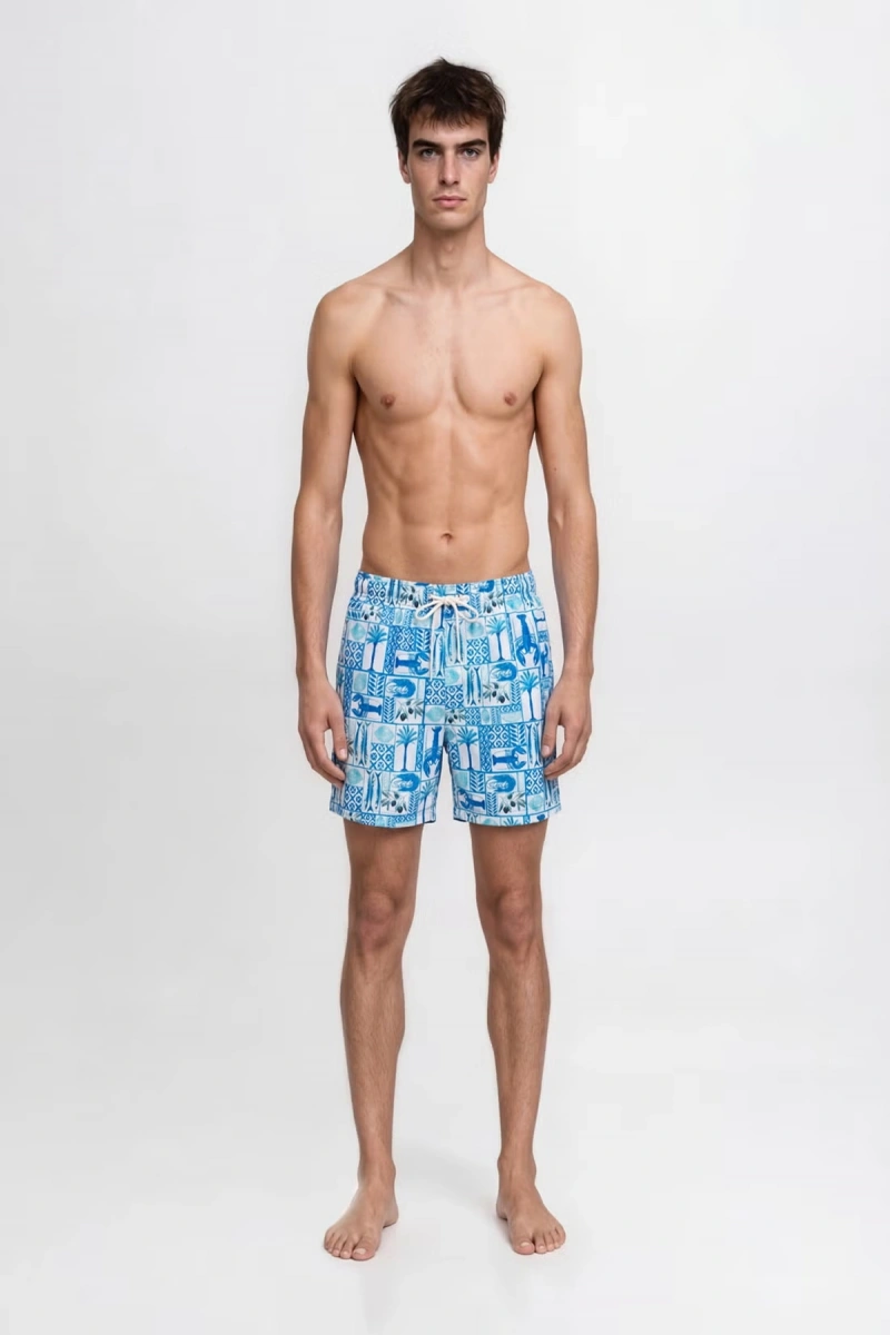 Jack&Jones 12291426 Erkek Deniz Sort - Mavi Desenli