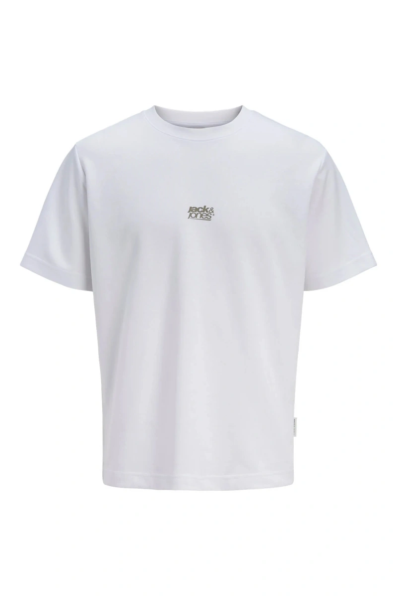 Jack&Jones 12298989 0 Yaka Erkek Tshirt - Beyaz
