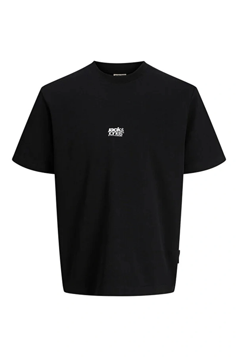 Jack&Jones 12298989 0 Yaka Erkek Tshirt - Siyah