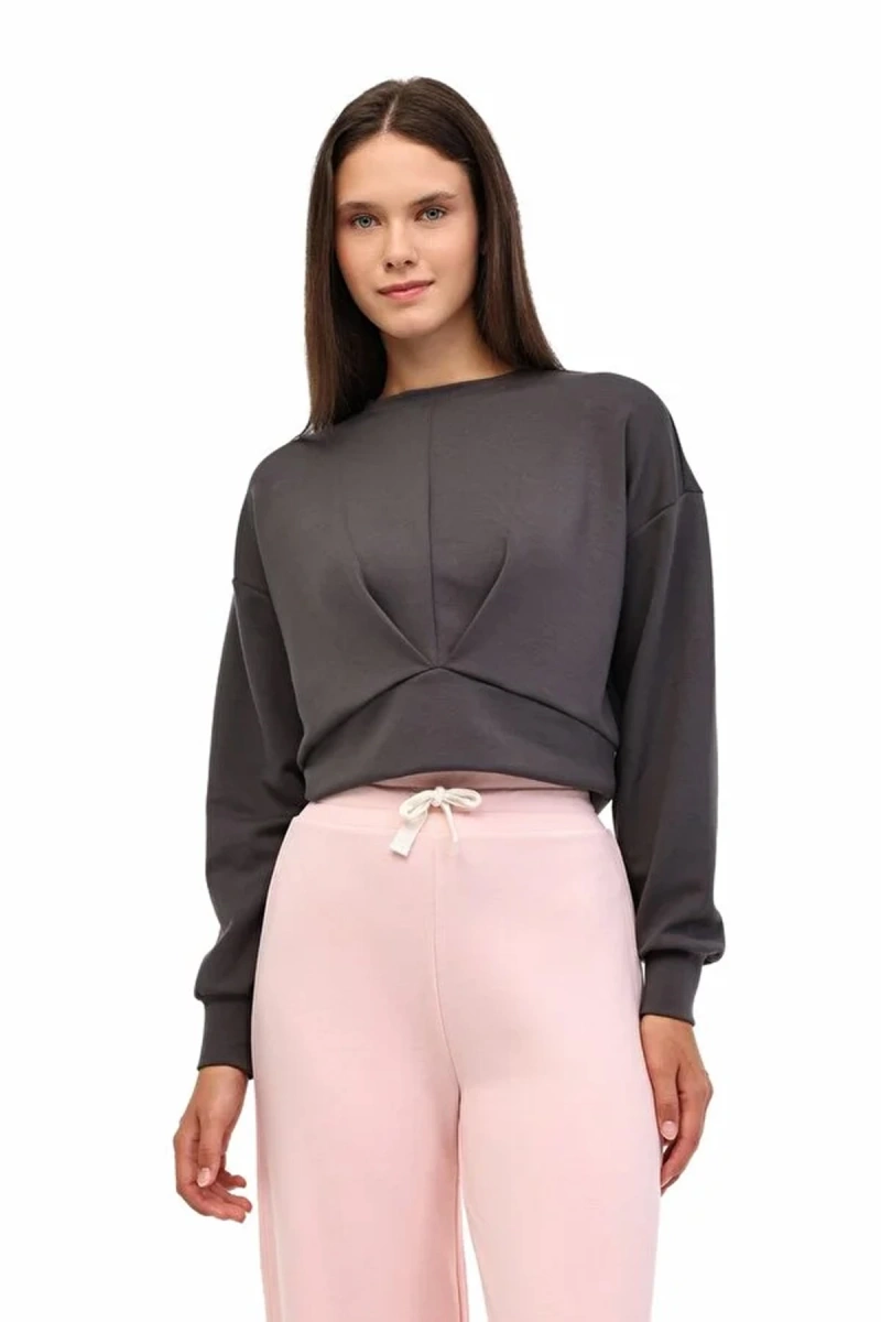 Lumberjack Arat Yog1-7 Yog1 0 Yaka Kadin Sweat - Antrasit