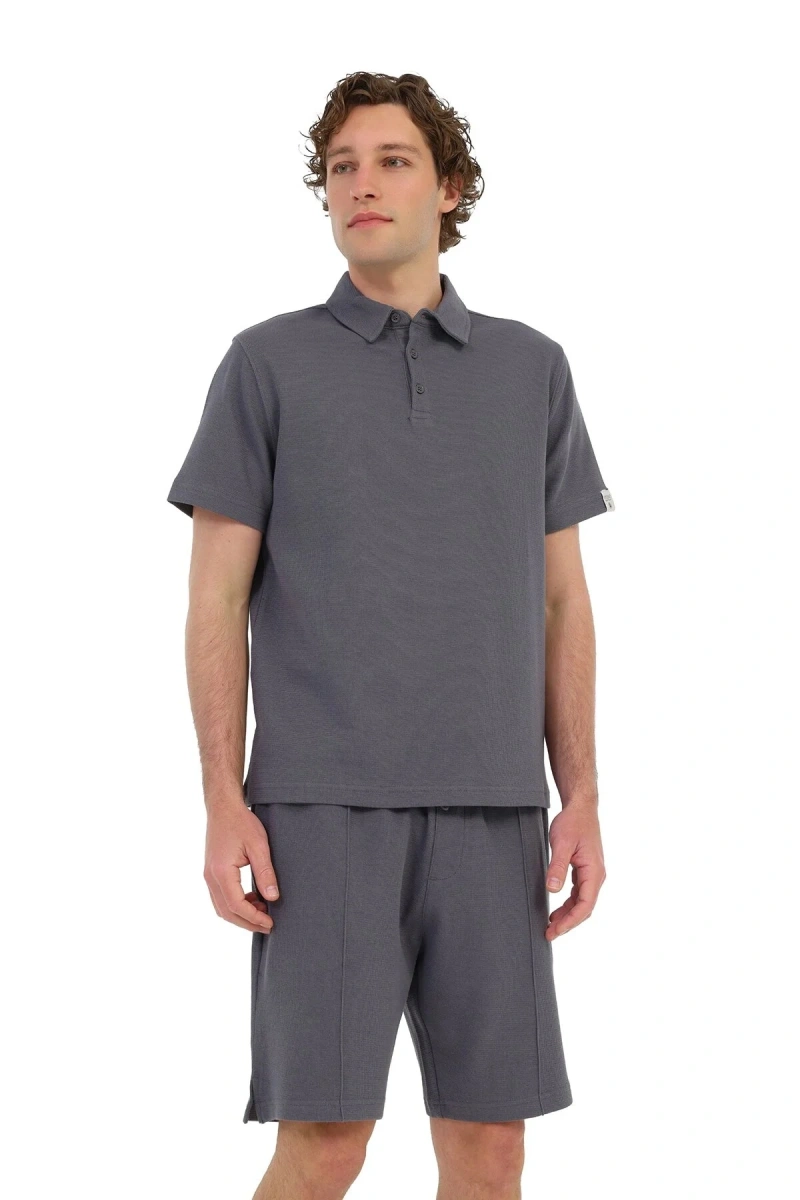 Lumberjack Boone 12bs103 Yakali Erkek Tshirt - Antrasit