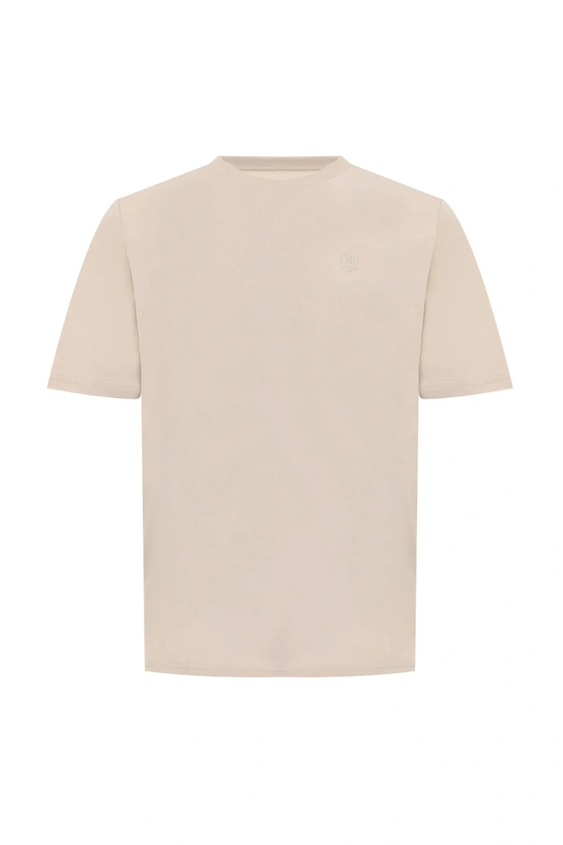 Lumberjack Ct102 0 Yaka Erkek Tshirt - Bej