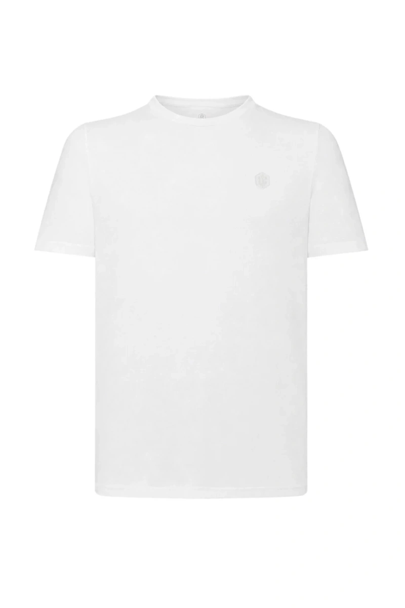 Lumberjack Ct102 0 Yaka Erkek Tshirt - Kirik Beyaz