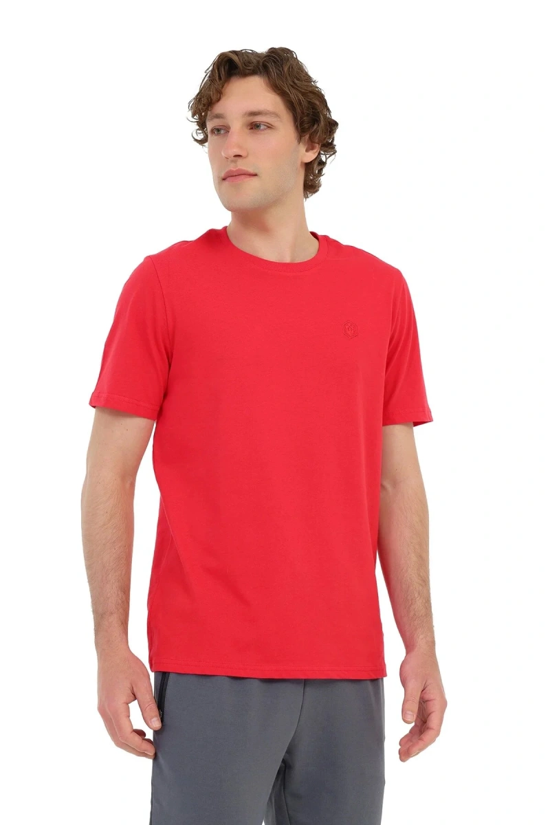 Lumberjack Ct102 0 Yaka Erkek Tshirt - Kirmizi