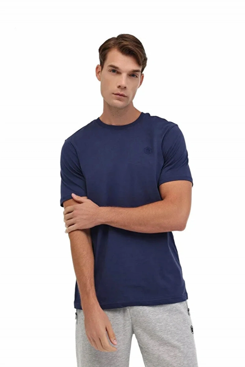 Lumberjack Ct102 0 Yaka Erkek Tshirt - Lacivert