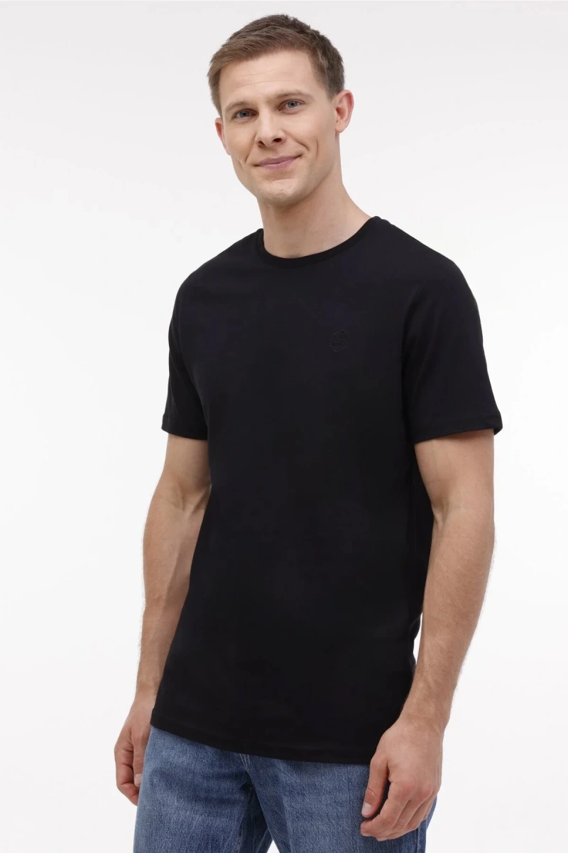 Lumberjack Ct102 0 Yaka Erkek Tshirt - Siyah