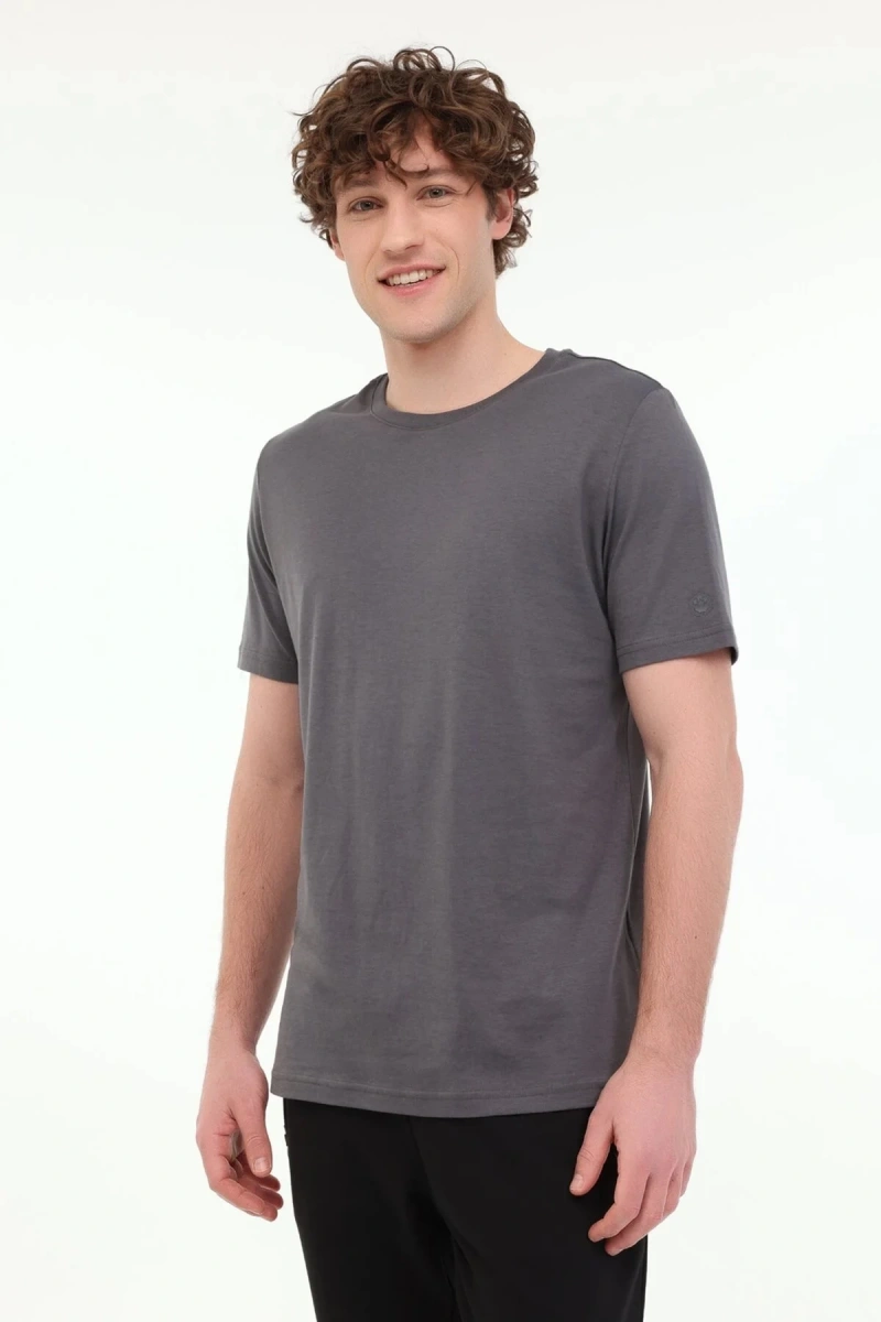 Lumberjack Ct110 0 Yaka Erkek Tshirt - Antrasit