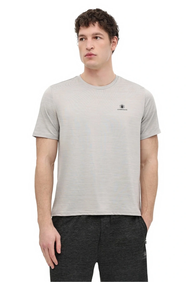 Lumberjack Ct1328 Mln 0 Yaka Erkek Tshirt - A Gri