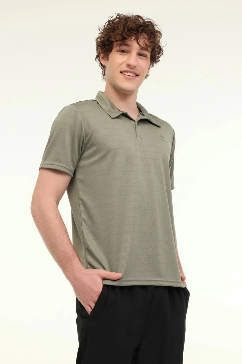 Lumberjack Ct461 Sherman Erkek Yakali Tshirt - Haki