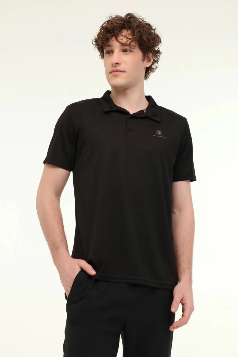 Lumberjack Ct461 Sherman Erkek Yakali Tshirt - Siyah