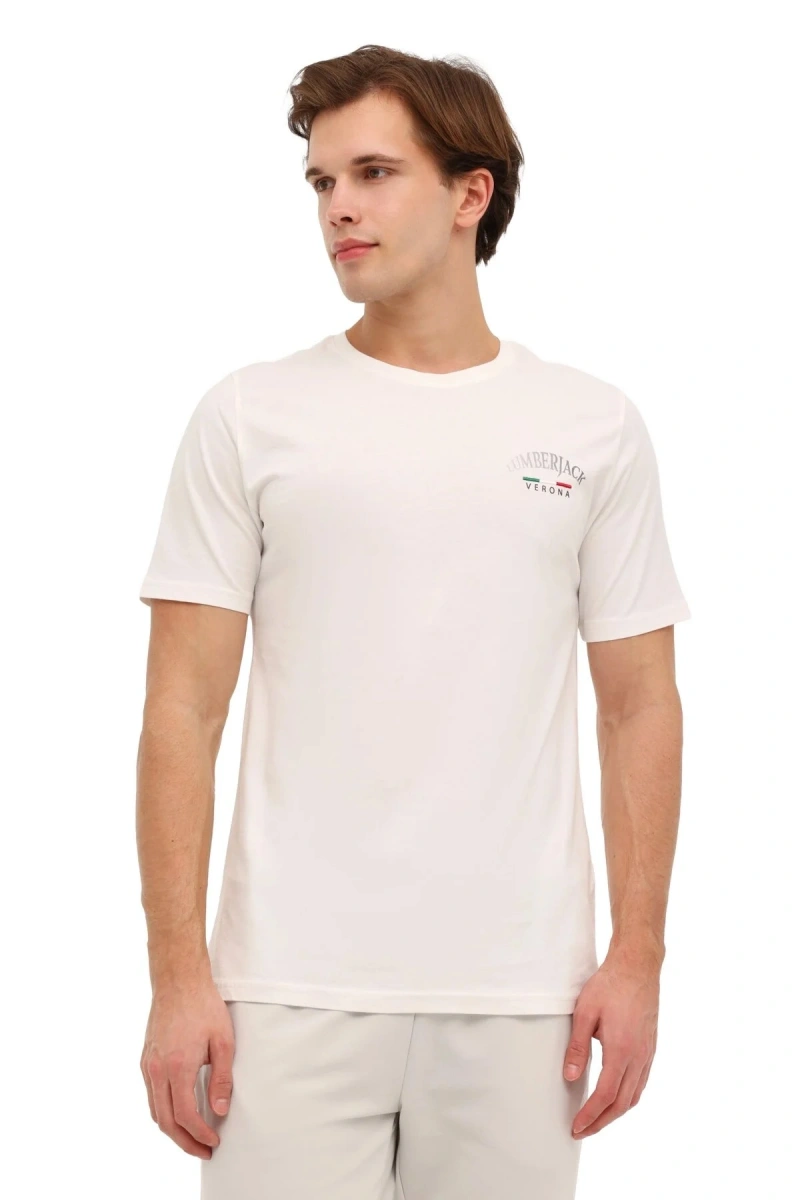 Lumberjack Ezio 11itl1088 0 Yaka Erkek Tshirt - Beyaz