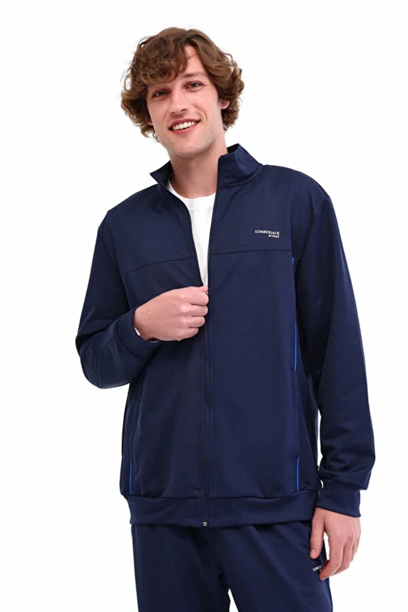 Lumberjack Ml Fall 18itl705 Fermuarli Erkek Sweat - Lacivert