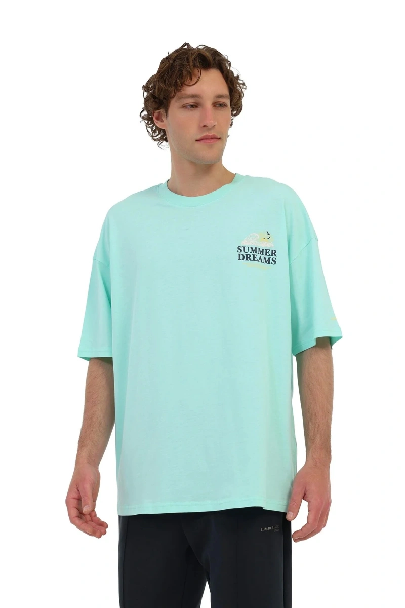 Lumberjack Pineo 11ihl-2040 Yaka Erkek Tshirt - Mint