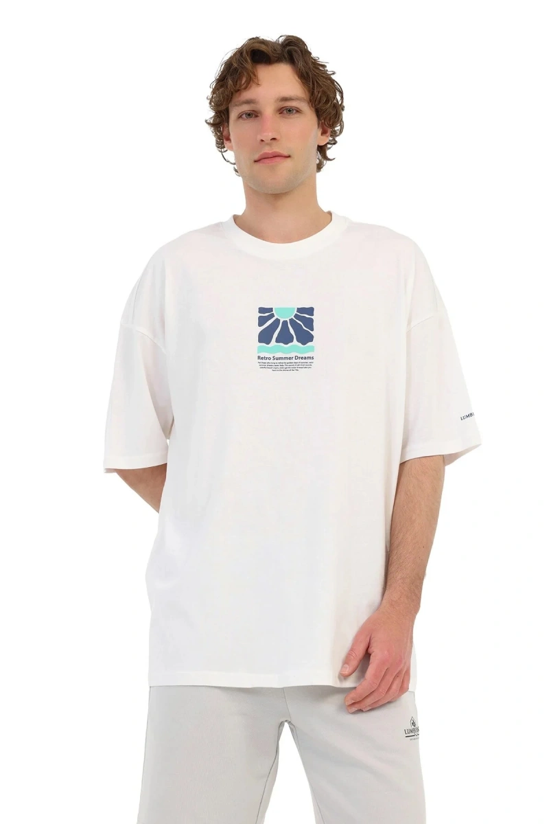 Lumberjack Ravon 11hl-202 0 Yaka Erkek Tshirt - Kirik Beyaz