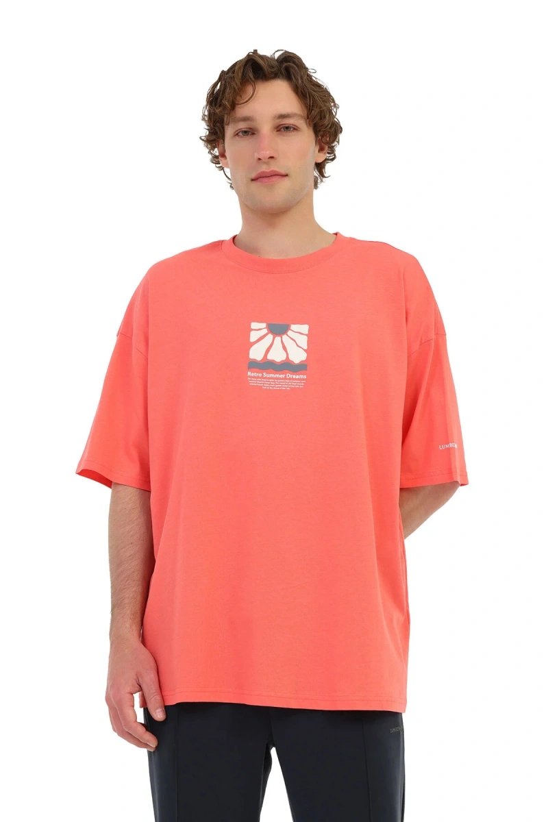 Lumberjack Ravon 11hl-202 0 Yaka Erkek Tshirt - Nar Cicegi