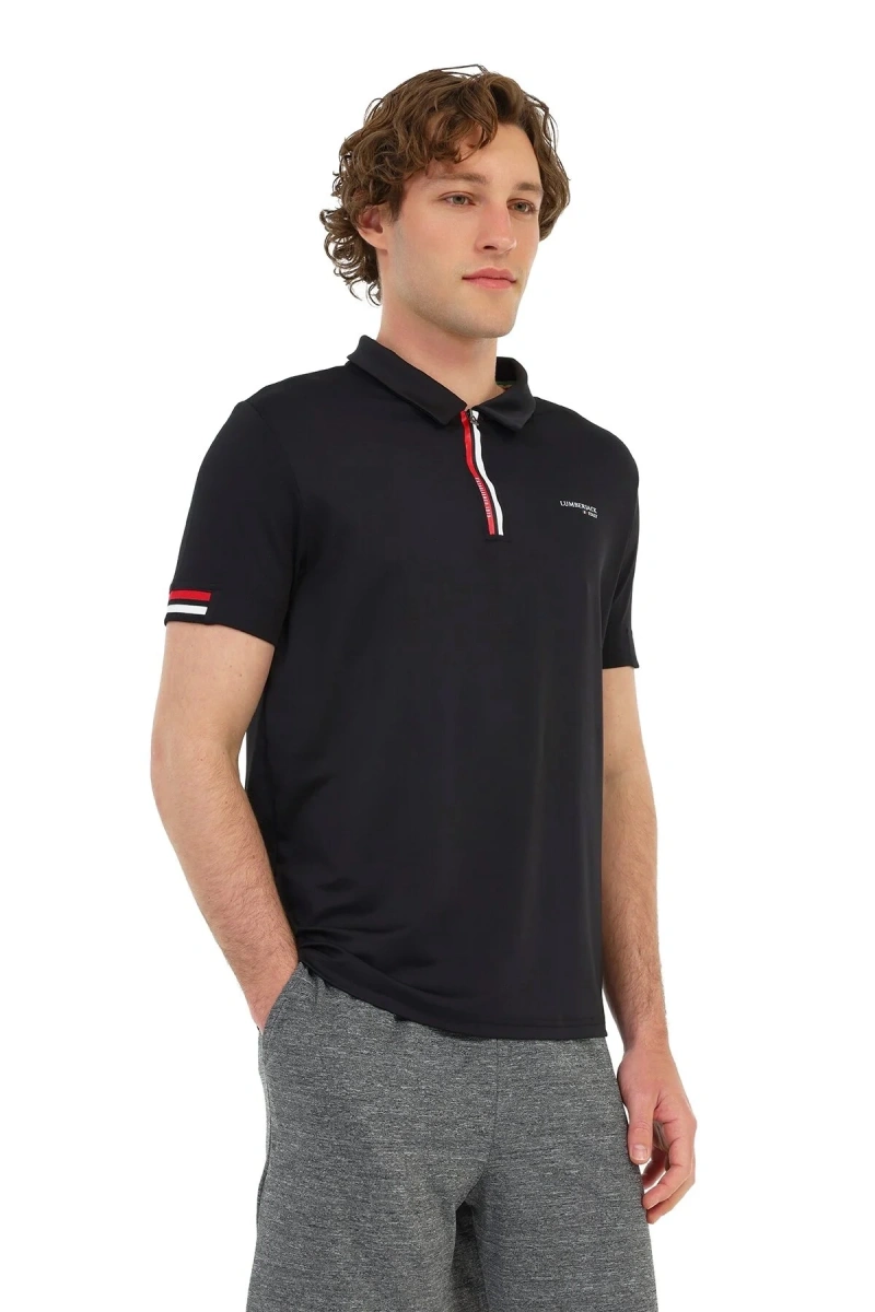 Lumberjack Renato 12itl1016 Yakali Erkek Tshirt - Siyah