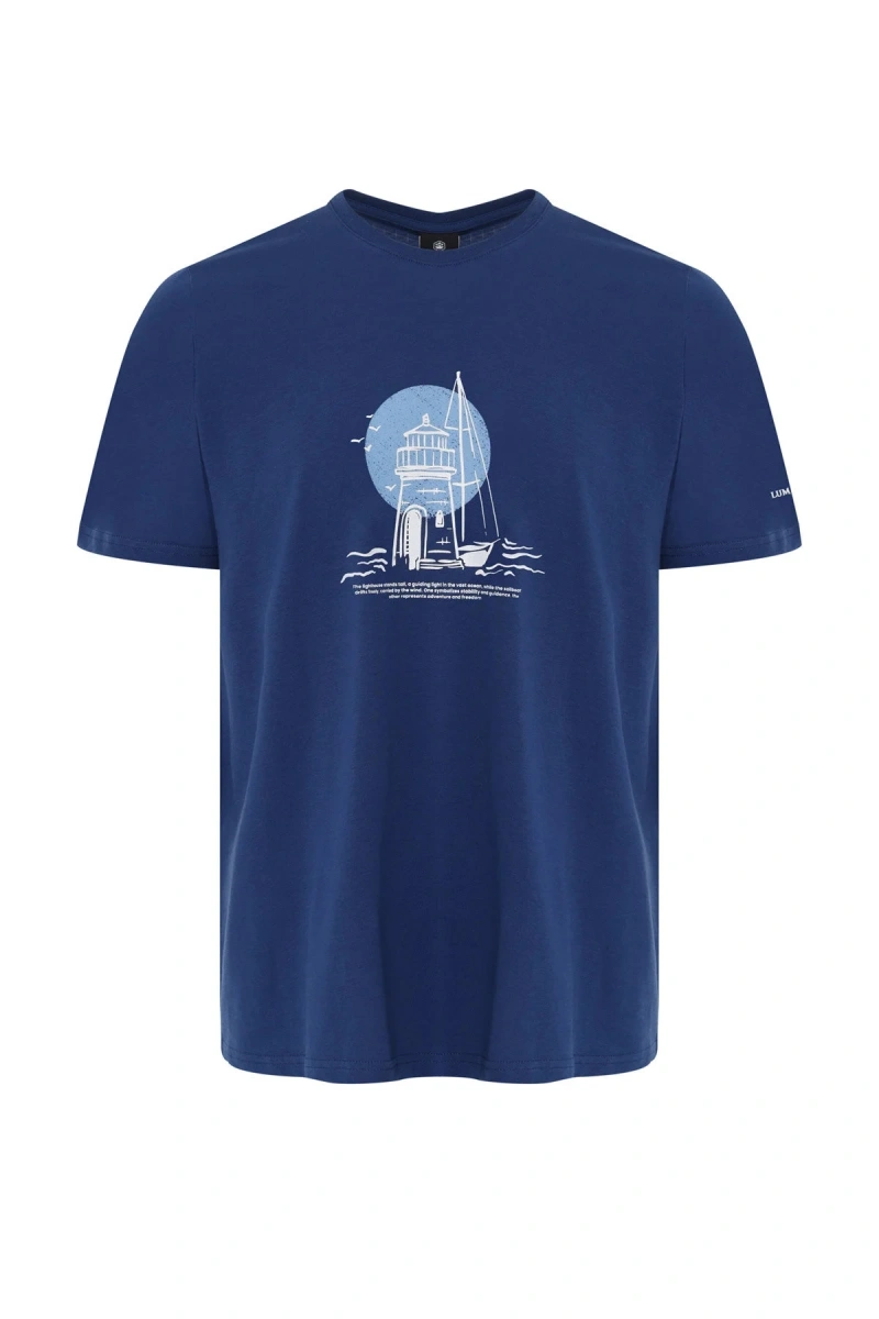 Lumberjack Willy 11ds1004 0 Yaka Erkek Tshirt - Lacivert