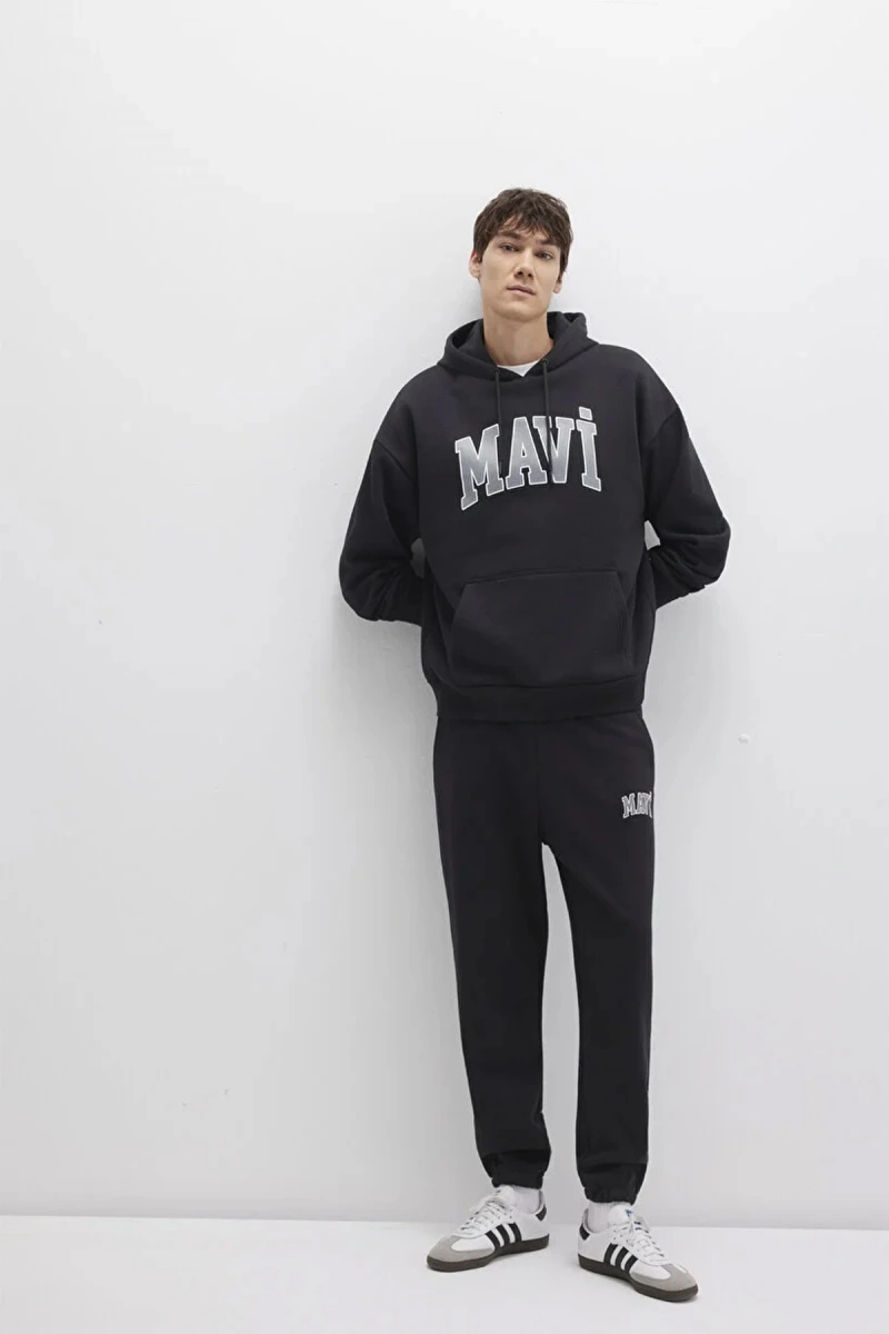 Mavi 0010207 Yazili Erkek Esofman Alti - Siyah