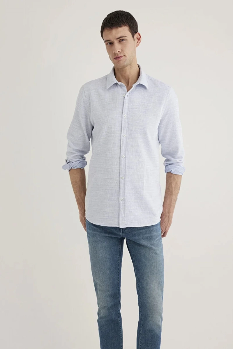 Mavi 0210053 Erkek Gomlek - Gri