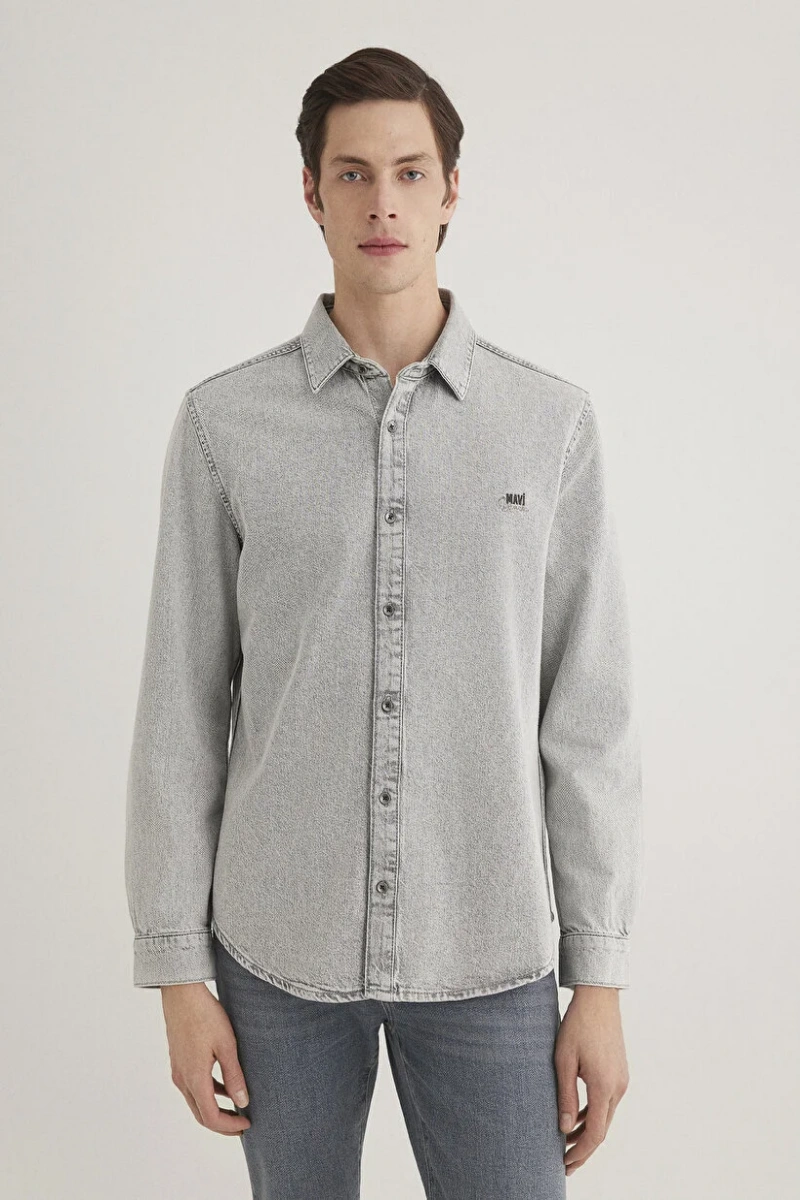 Mavi 0210496 Roy Erkek Kot Gomlek - Gri