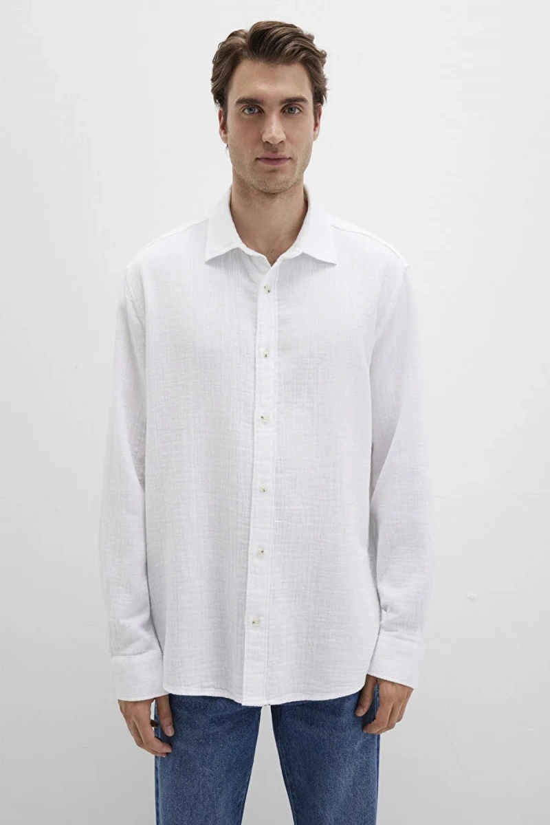 Mavi 0211518 Erkek Gomlek - Beyaz