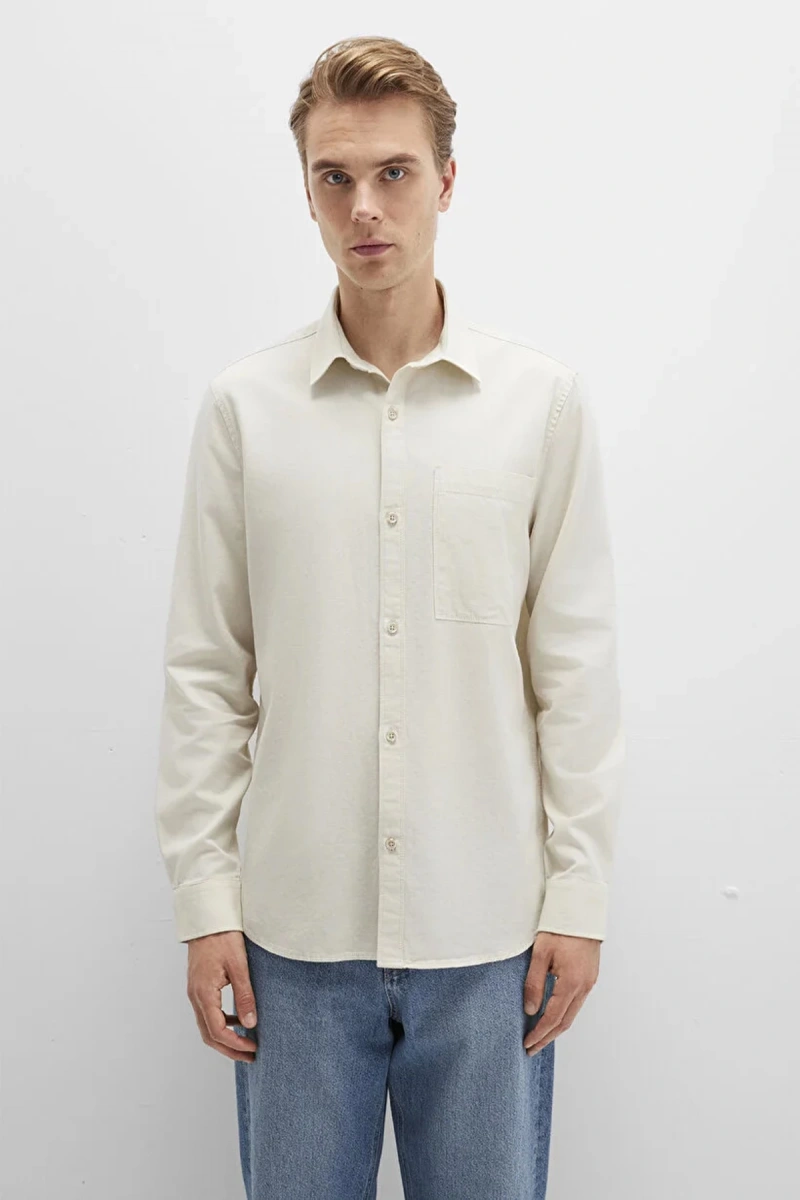 Mavi 0211658 Erkek Gomlek - Bej