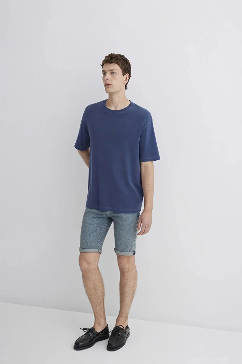 Mavi 0428489645 Tim 5 Cep Erkek Kot Sort. - Mavi