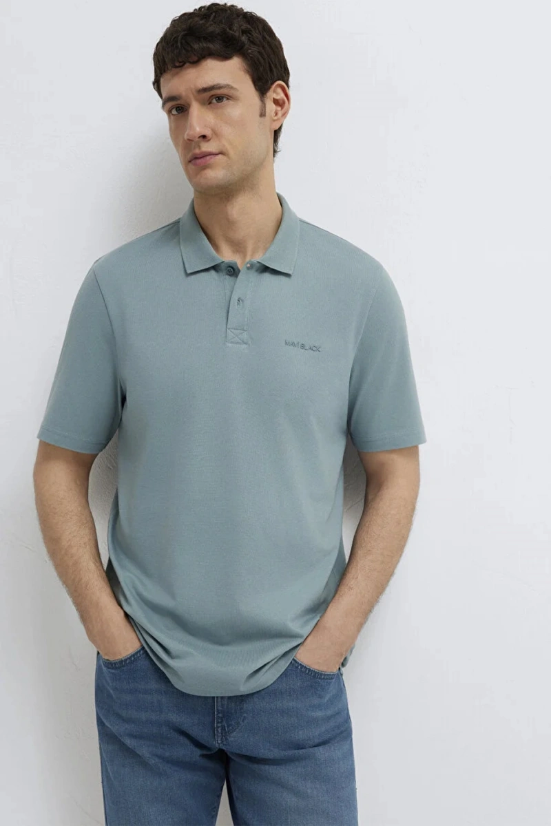 Mavi 0611837 Yakali Erkek Tshirt - Mint Yesil