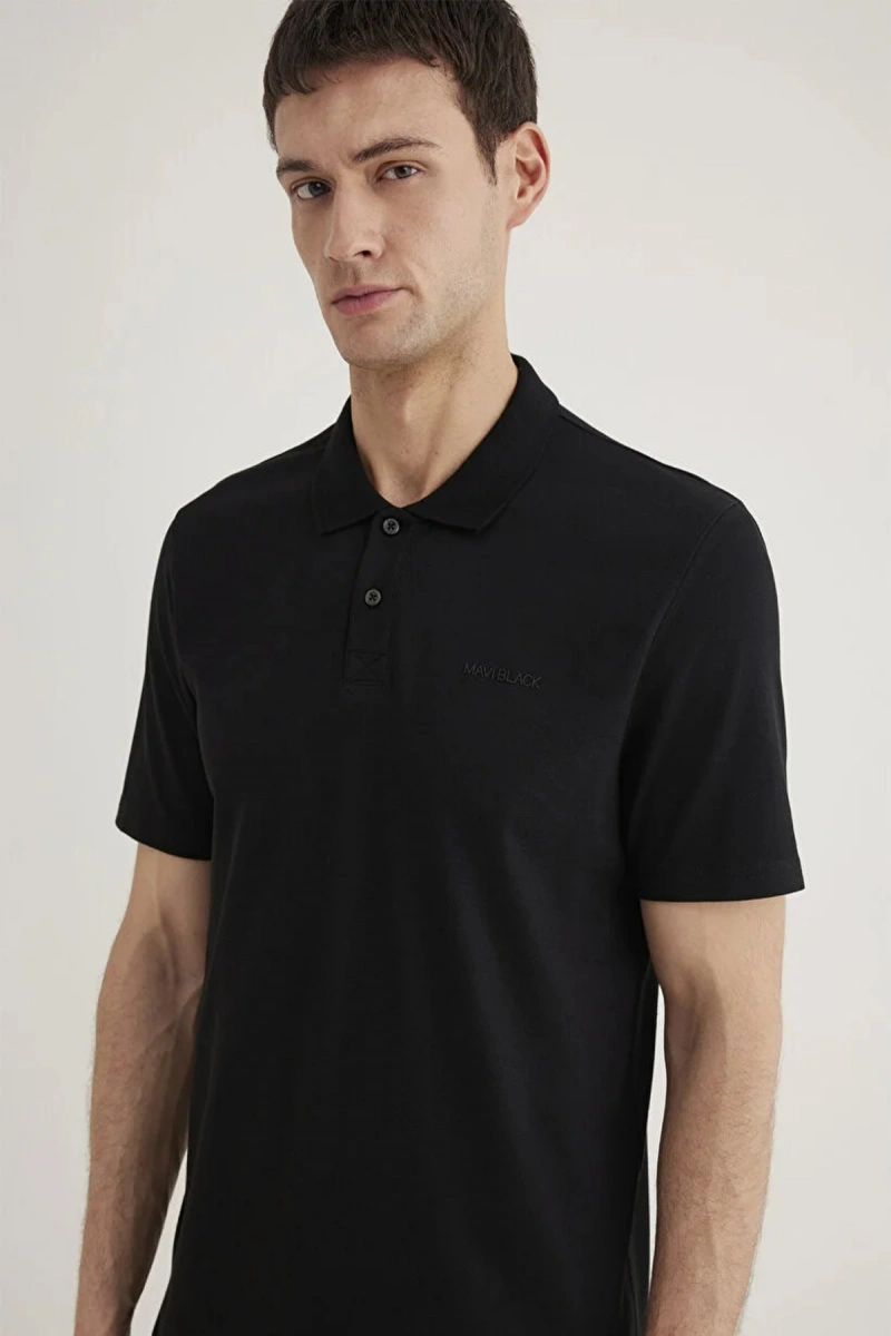 Mavi 0611837 Yakali Erkek Tshirt - Siyah