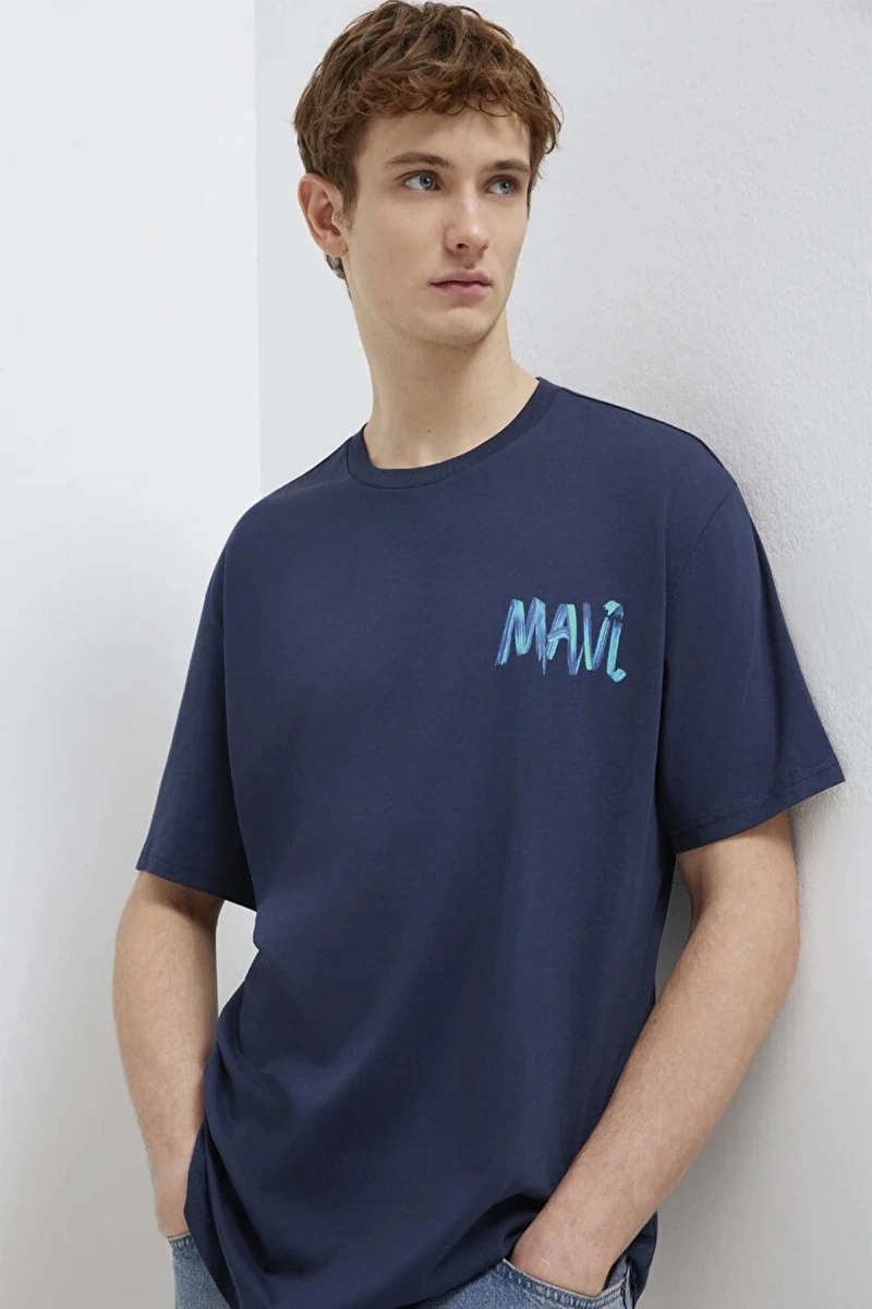Mavi 0612468 0 Yaka Ekrek Tshirt - Lacivert