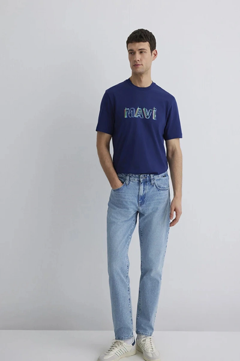 Mavi 0612587 0 Yaka Erkek Tshirt - Lacivert