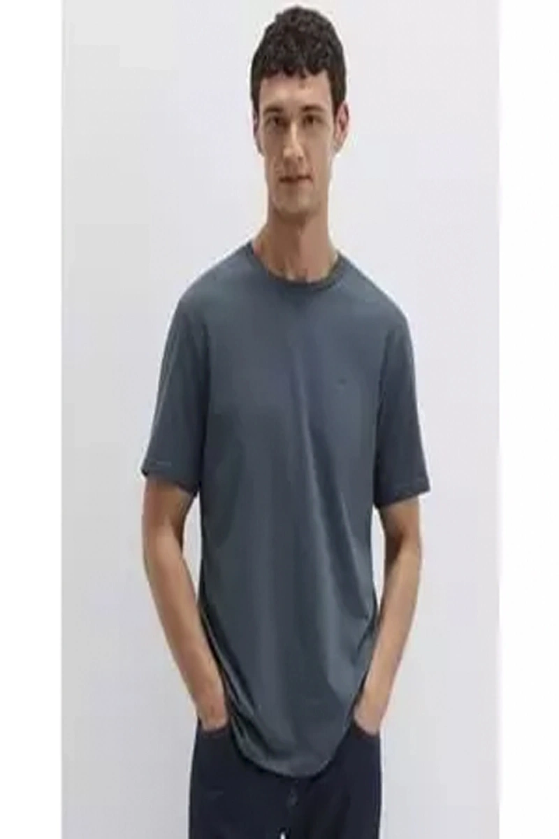 Mavi 0612819 0 Yaka Erkek Tshirt - Yesil