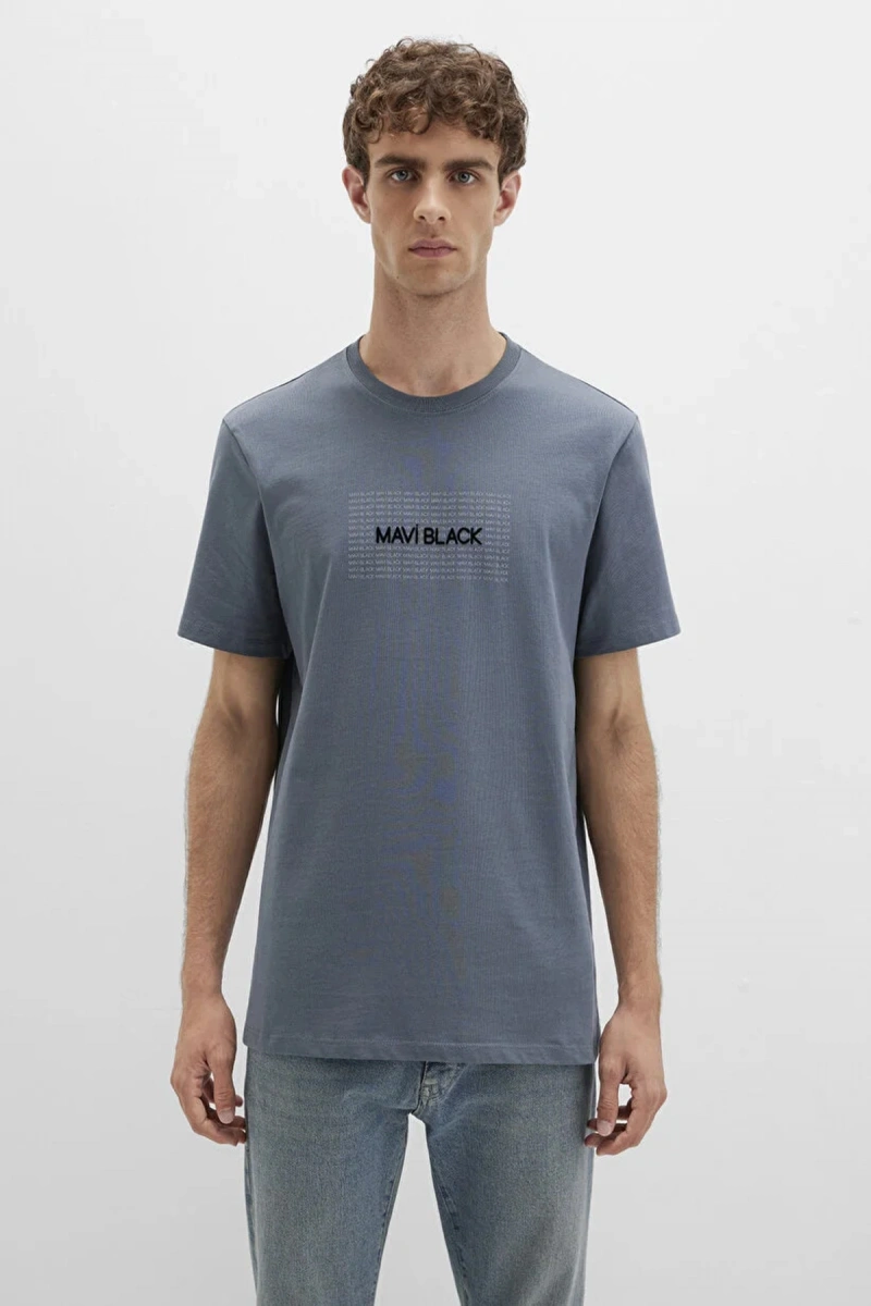 Mavi 0613042 0 Yaka Erkek Tshirt - Indigo