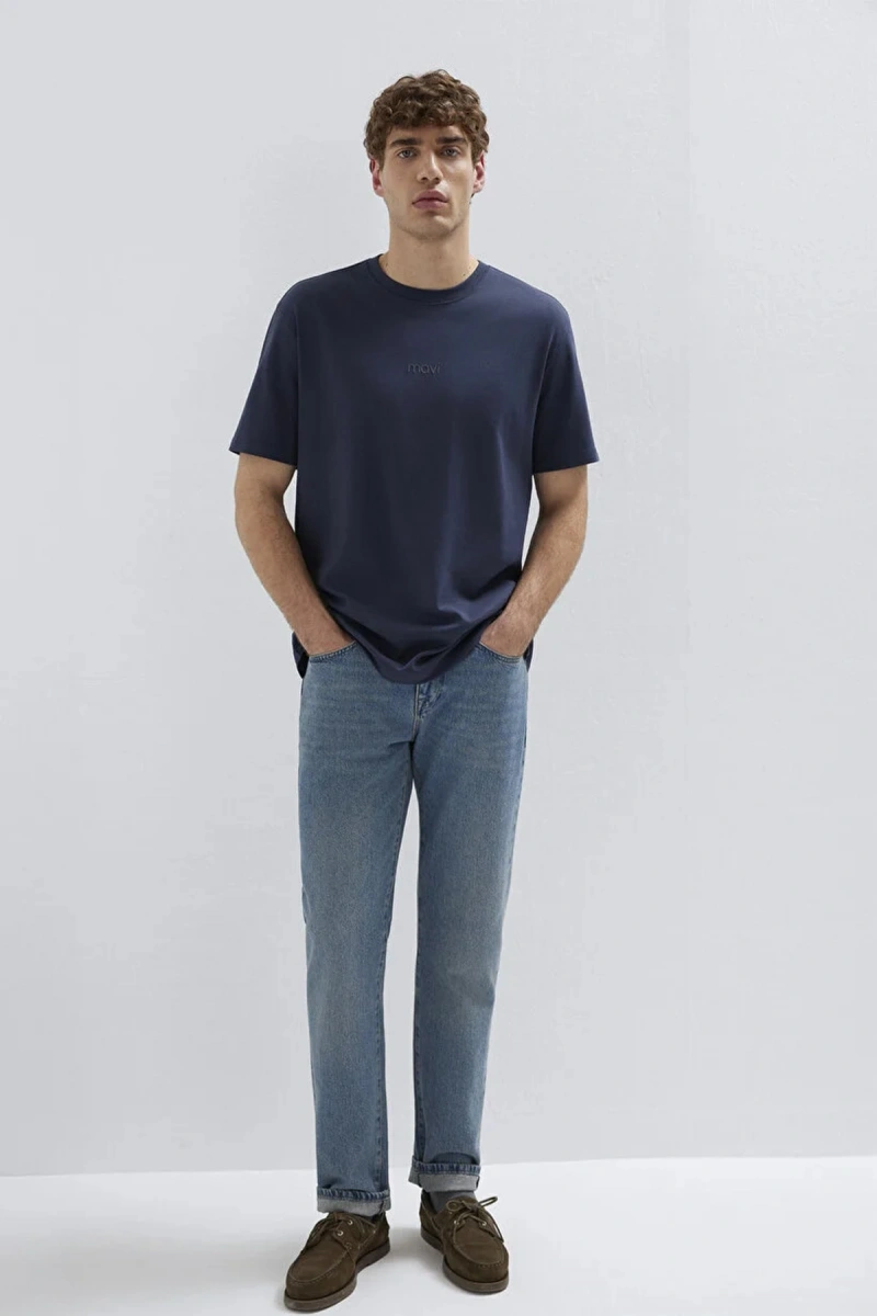 Mavi 0613102 0 Yaka Erkek Tshirt - Lacivert